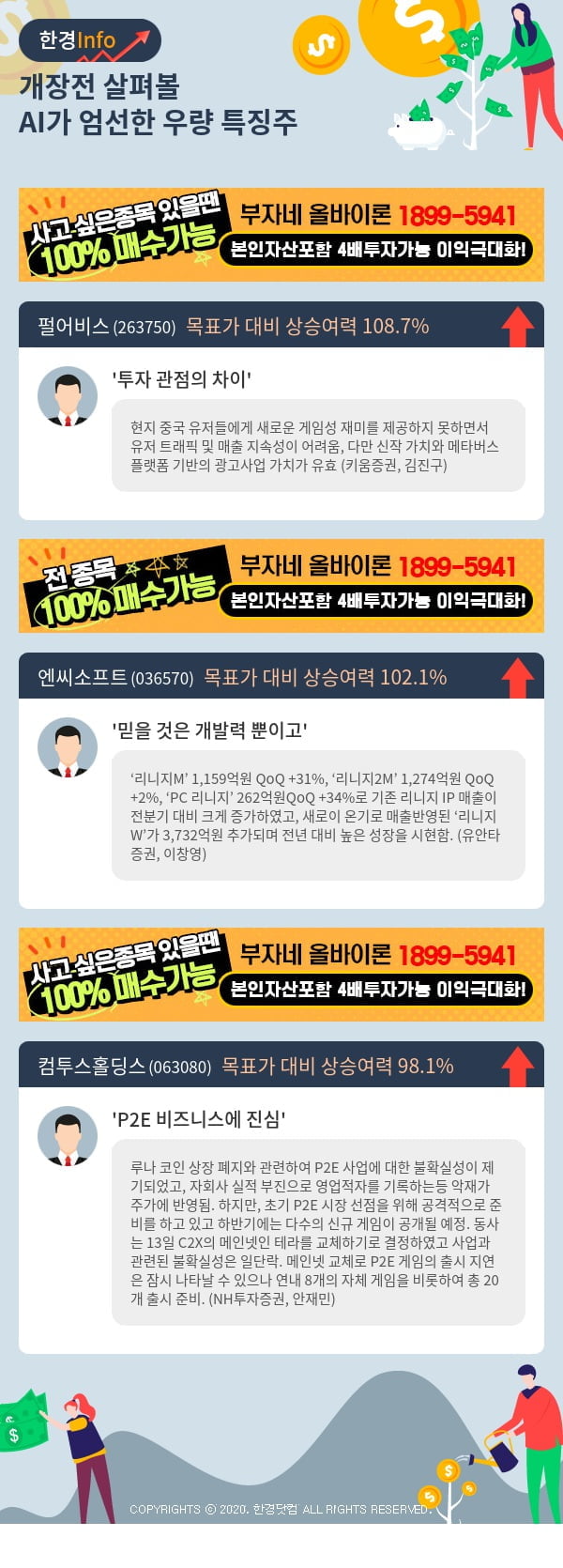 [핫클릭]개장전 살펴볼 AI가 엄선한 우량 특징주