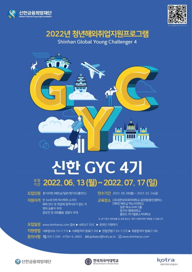 신한금융희망재단이 청년 해외취업 지원 프로그램 신한 GYC 4기를 모집한다. (사진 = 신한금융그룹) 