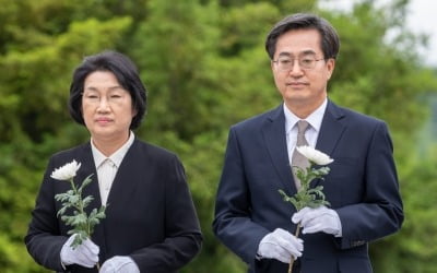 김동연, 노무현 전 대통령 묘소 참배…"사람사는 세상 실현"