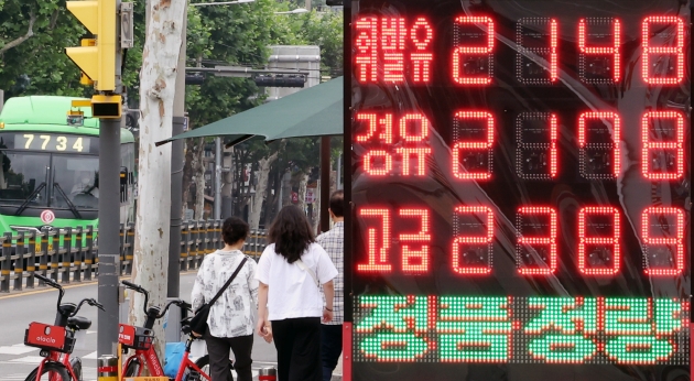 [포토] 경유가 상승…휘발유가 앞질러