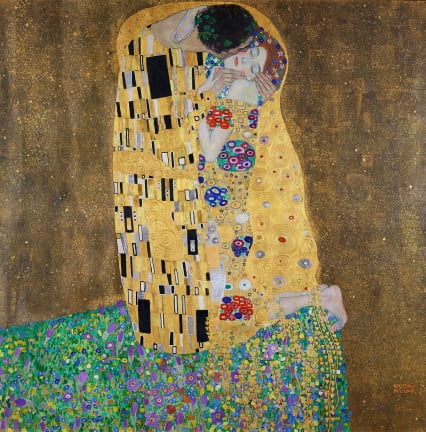 Klimt's 'Kiss'.