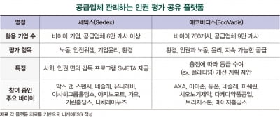 공급망 인권 관리에 세덱스·에코바디스 활용