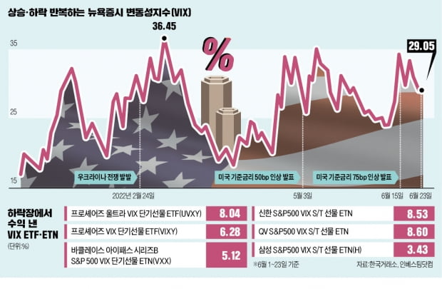 변동성에 짓눌린 증시…'공포지수' 투자로 한숨 돌려볼까