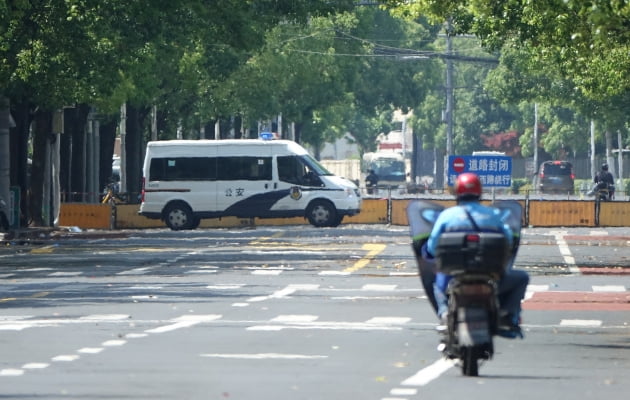 5월 14일 코로나19 확산으로 봉쇄 중인 중국 상하이시. 사진=연합뉴스 