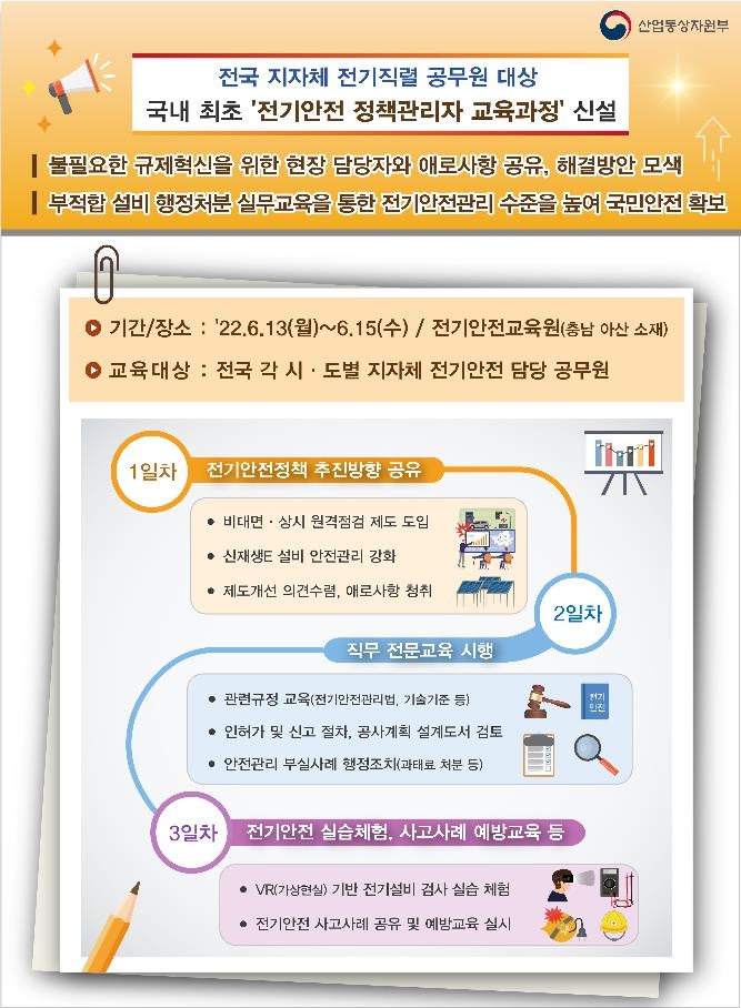 산업부, 전국 지자체 전기안전 담당 공무원 대상 교육과정 신설