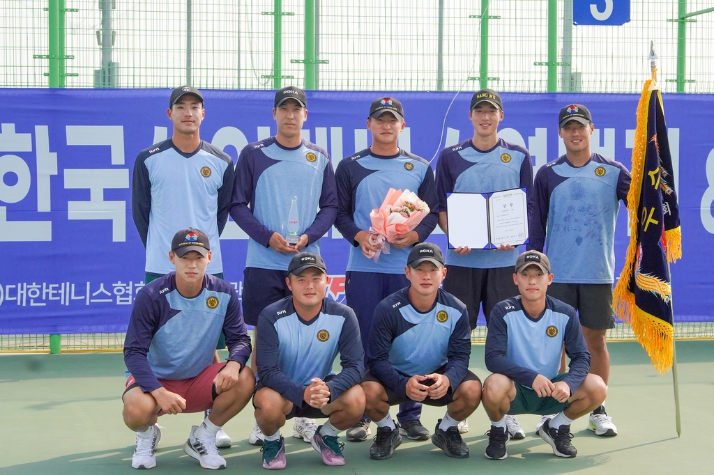 국군체육부대·한국도로공사, 실업테니스연맹전 단체전 우승