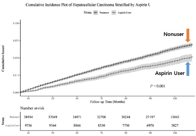 "B형간염환자, 아스피린 오래 먹으면 간암 위험 16% 낮아"