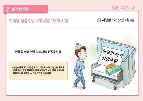 "4만4천원 상병수당 너무 적어…아프면 쉴권리 제대로 보장해야"