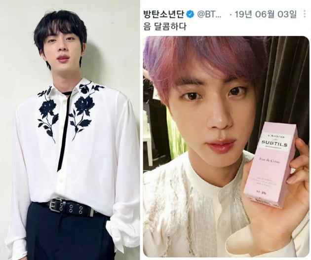 방탄소년단 진, 익디 투표 "‘딥티크’ 향수 광고와 잘 어울리는 스타 1위