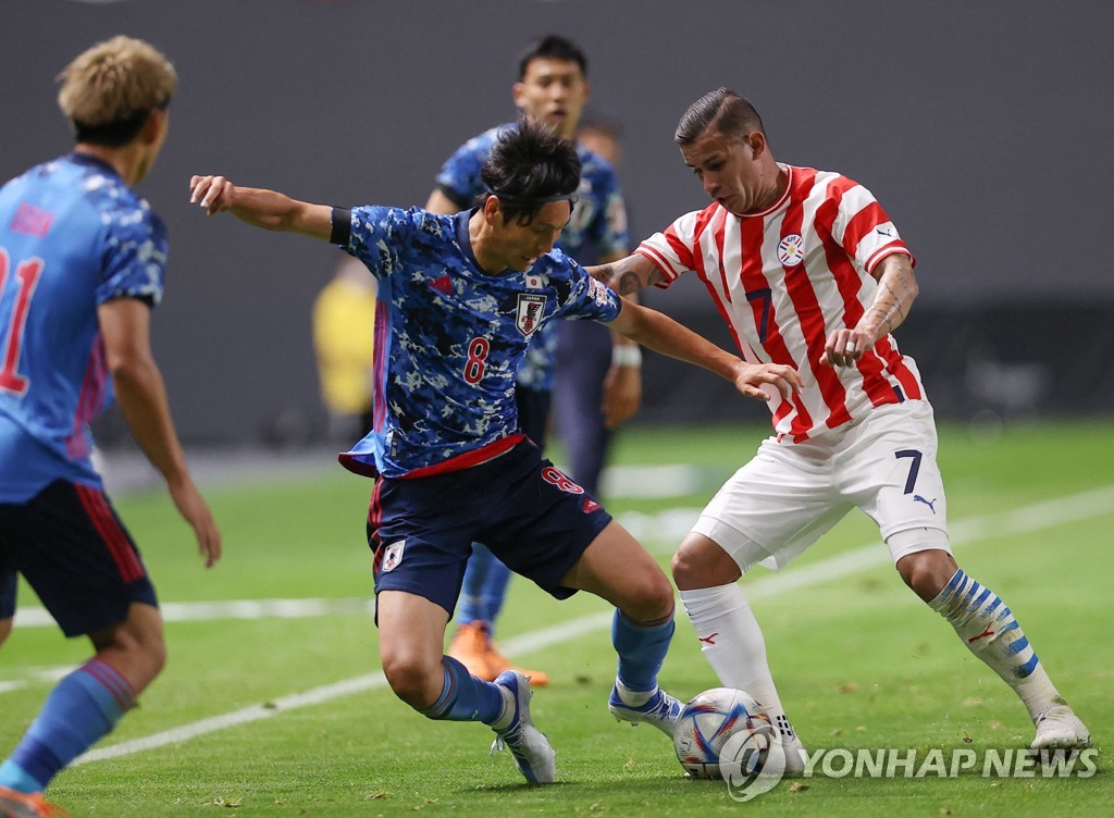 일본 축구, '벤투호 A매치 상대' 파라과이에 4-1 완승