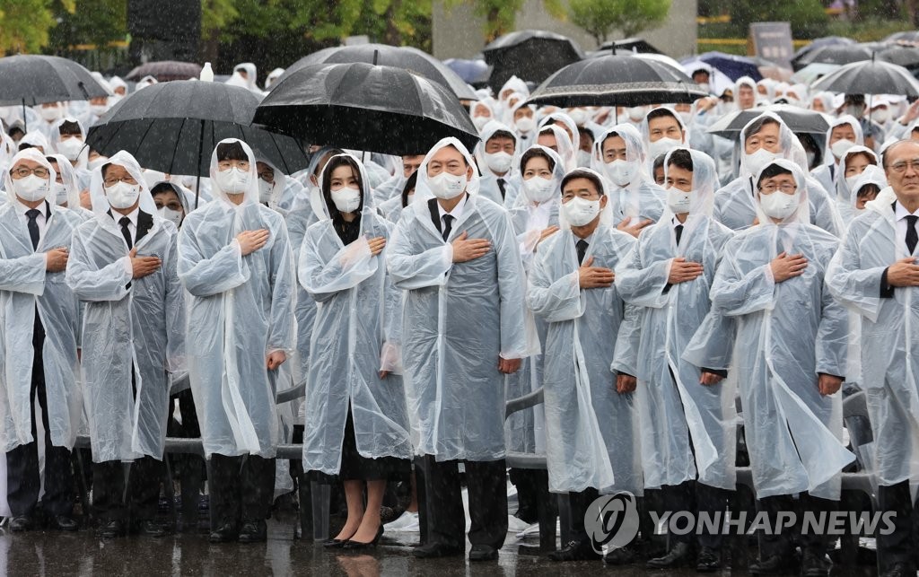 與, 현충일 추념식에 총집결…尹대통령과 호국보훈 '원팀 행보'