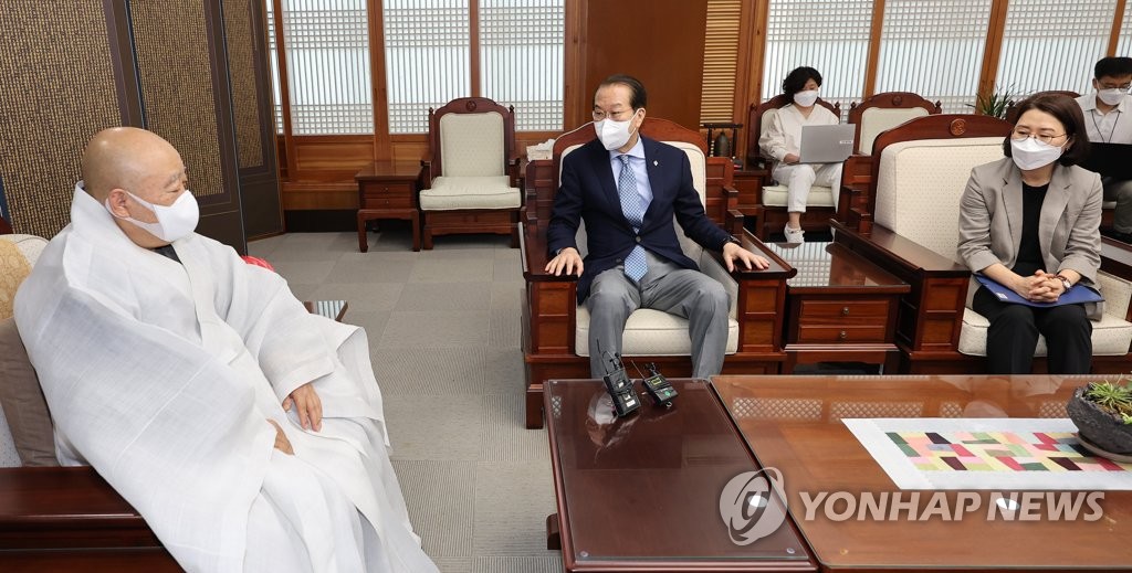 권영세, 조계종 총무원장에 "남북 종교협력 지원"