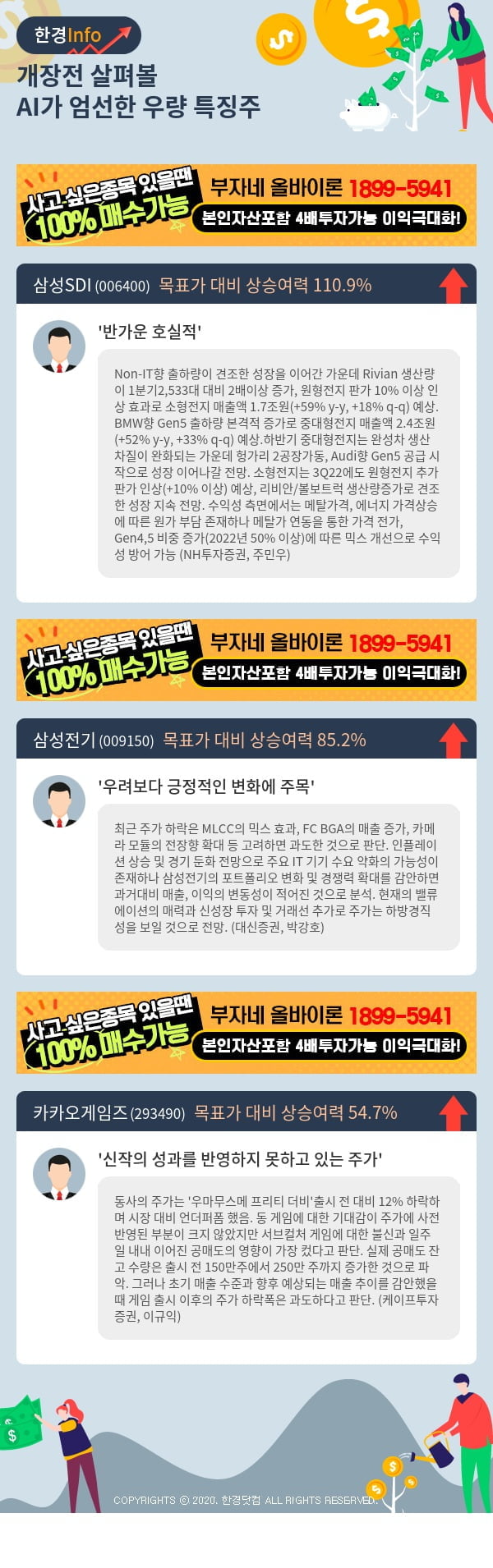 개장전 살펴볼 AI가 엄선한 우량 특징주