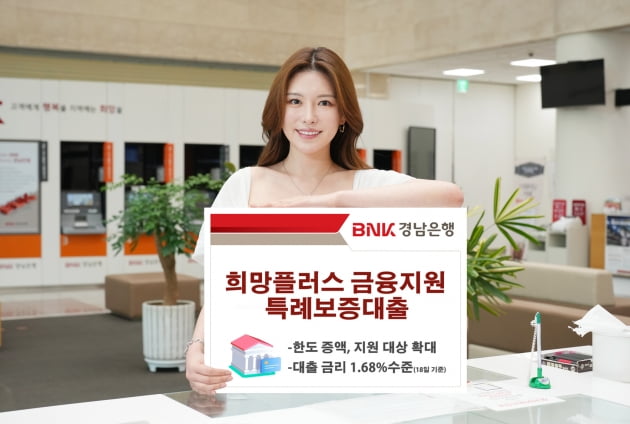 BNK경남은행, ‘희망플러스 특례보증’ 한도 늘리고 지원 대상도 확대