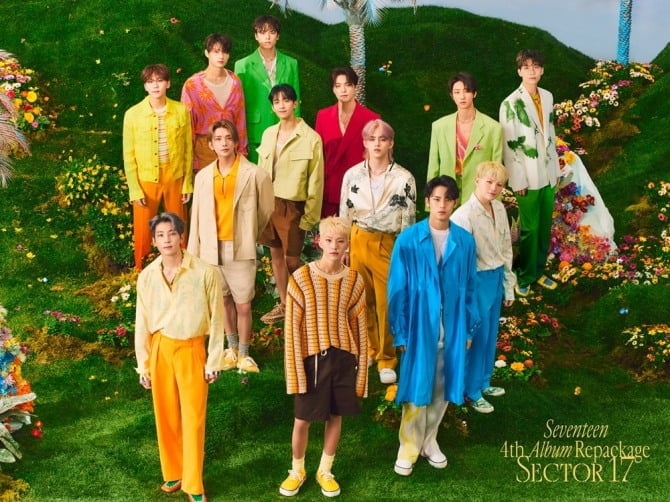 세븐틴, 리패키지 ‘SECTOR 17’ 선주문량 120만 장…7연속 ‘밀리언셀러’ 예고