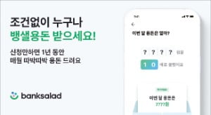 뱅크샐러드 앱 이용 고객에 매월 용돈 지급