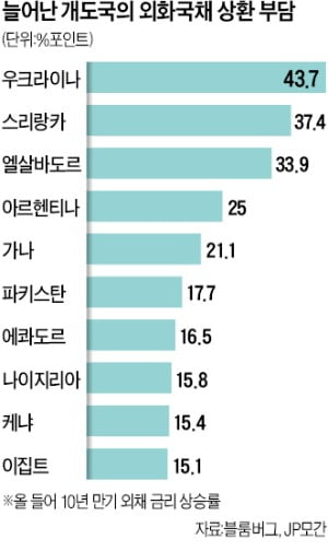 신흥국 '强달러 충격'…자금 이탈→통화가치 하락→인플레 '악순환'