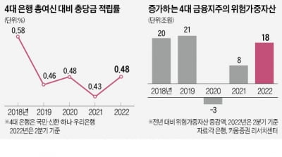 대출 부실 우려에도…충당금 덜 쌓은 금융지주