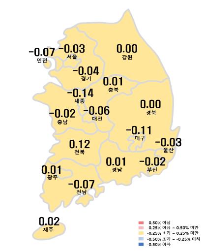 강남구 아파트값 4개월 만에 하락…서울 전세도 낙폭 커져