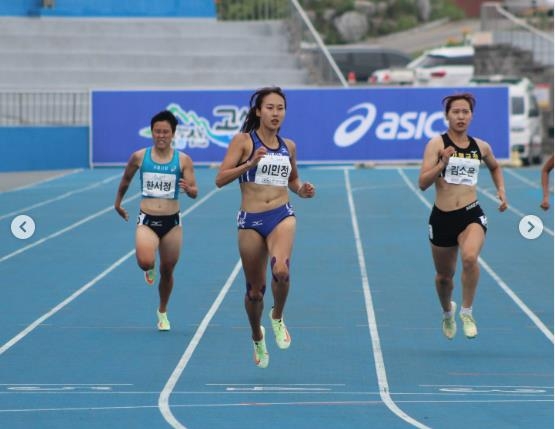 '200ｍ 현역 최강' 이민정, 고성 실업육상대회도 우승…24초11