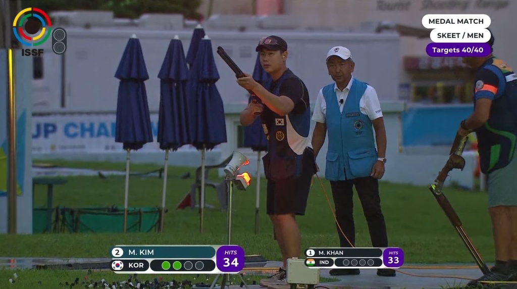 사격 김민수, ISSF 창원 월드컵 스키트 은메달