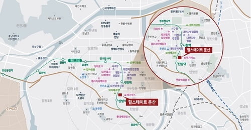 교육환경 갖춘 둔산지구, '힐스테이트 둔산' 신규 분양 나서