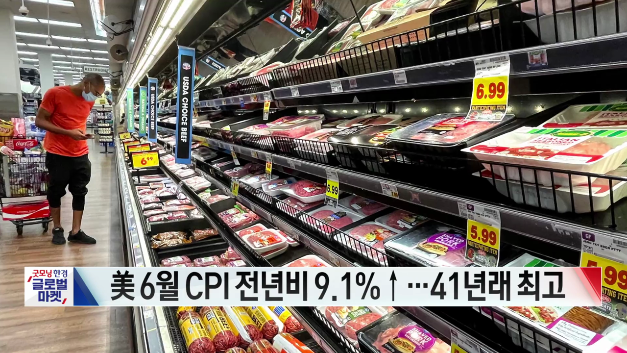 美 6월 CPI 전년비 9.1%↑…41년래 최고 [글로벌 시황&이슈]