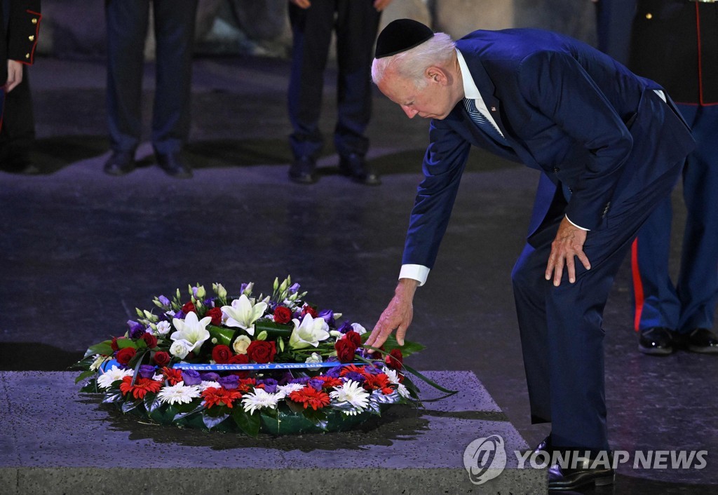 바이든, 중동 방문 일정 이스라엘서 시작…"뼛속 깊은 유대"(종합)