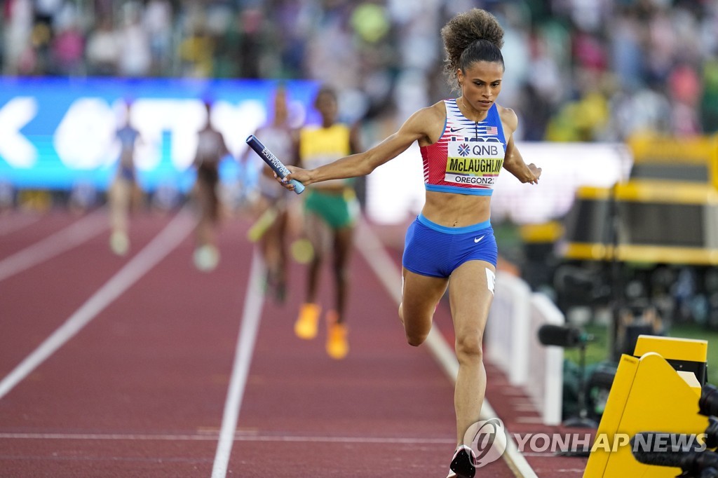 [세계육상] 미국, 남녀 1,600ｍ 계주 석권…필릭스 20번째 메달