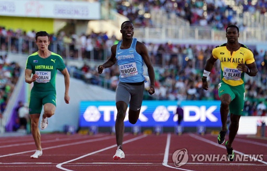 [세계육상] 테보고, 20세 미만 100ｍ 세계 기록 '9초94'…준결선 진출