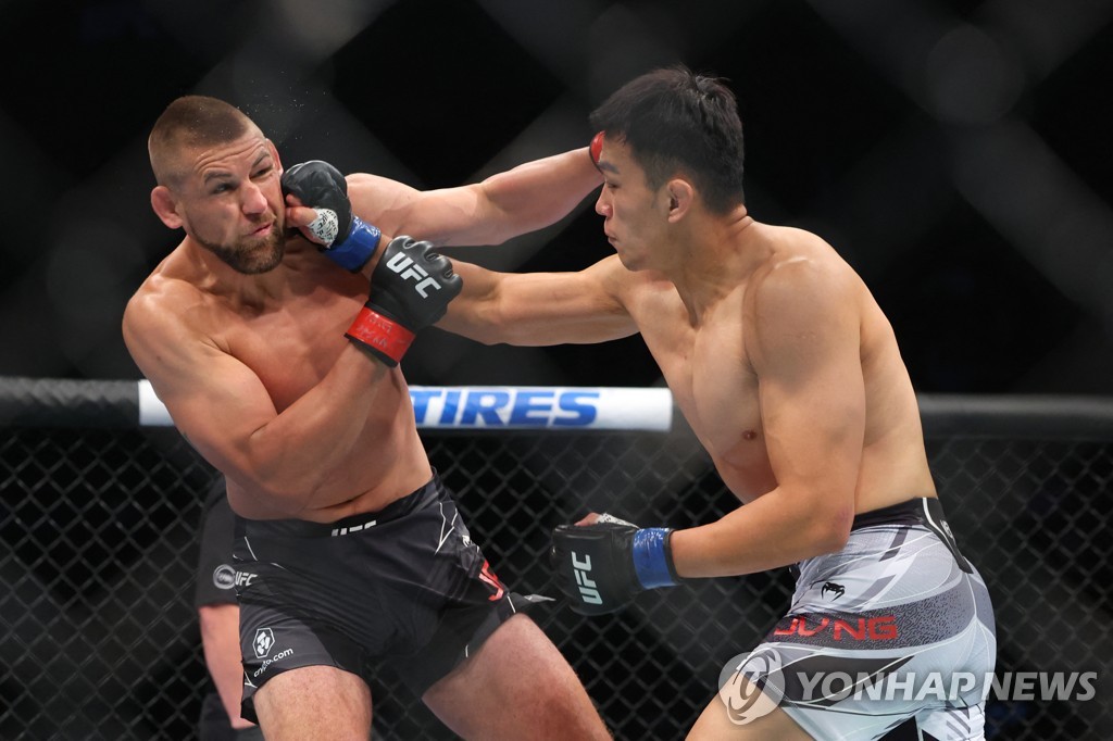 정다운, 자코비에게 KO패…UFC 진출 이후 첫 패배