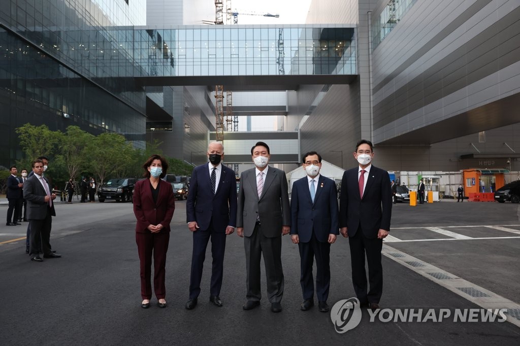 통 큰 대미투자에 버선발…바이든, 한국기업 총수와 잇단 면담