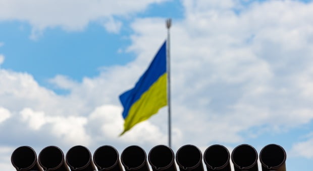  우크라이나 국기가 바람에 휘날리고 있다.(사진=연합뉴스)