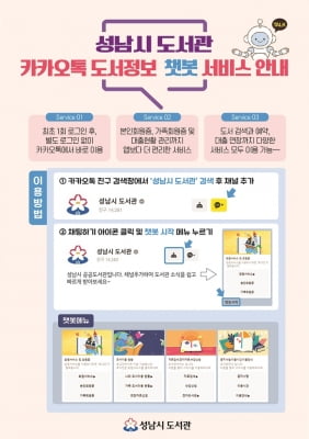 성남시, 공공도서관 15곳 책 검색·예약 '챗봇' 운영