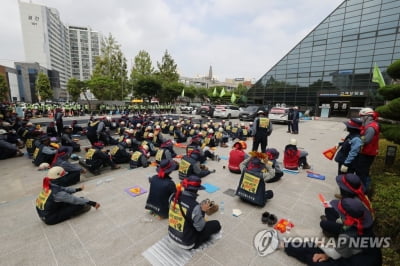 "불법 하도급 근절"…광주·전남 전기노조, 한전 시설 점거 농성(종합)