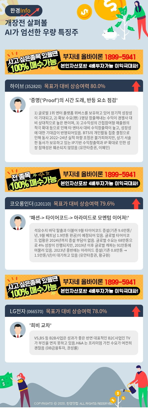 개장전 살펴볼 AI가 엄선한 우량 특징주