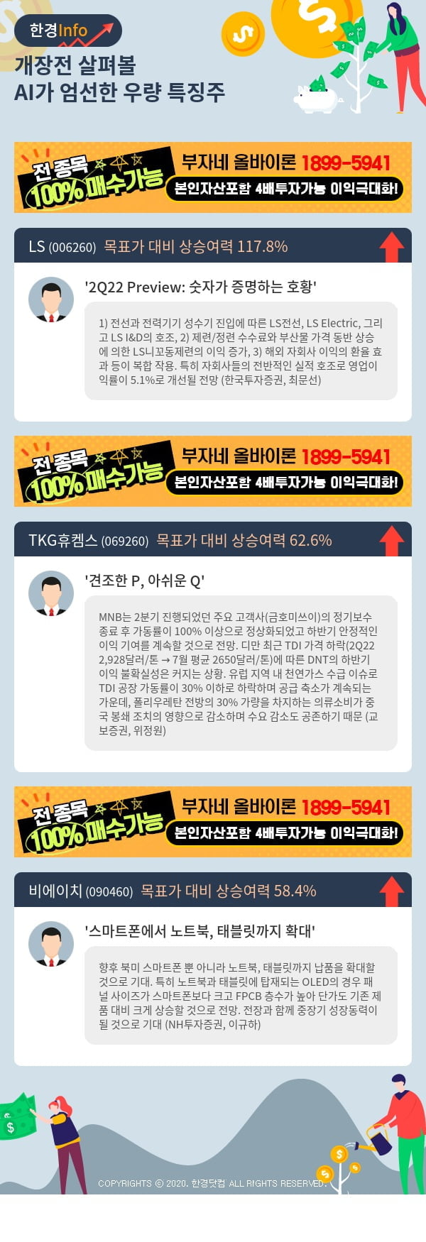 개장전 살펴볼 AI가 엄선한 우량 특징주