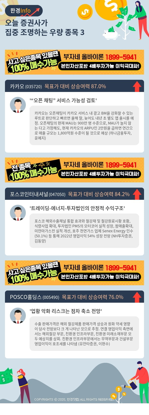 오늘 증권사가 집중 조명하는 우량 종목 3