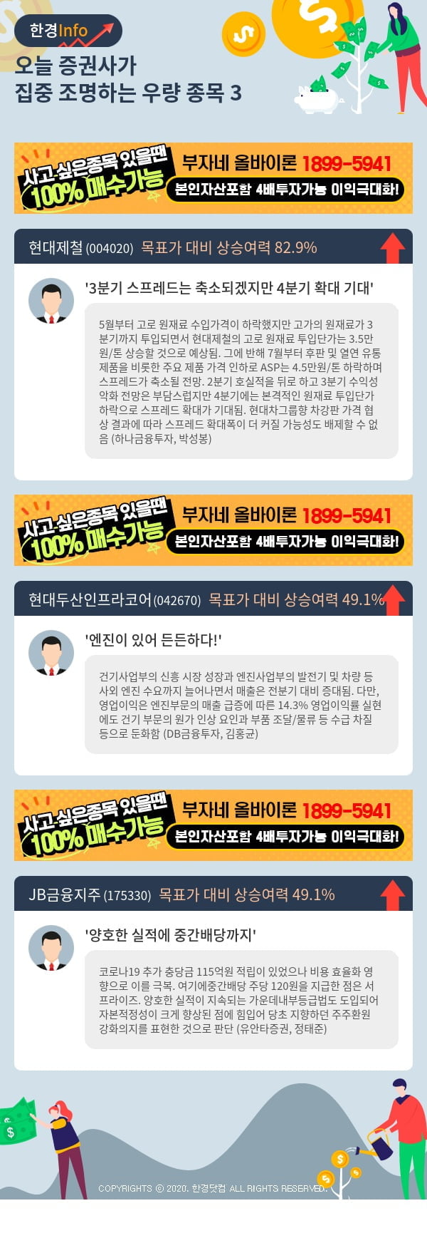 오늘 증권사가 집중 조명하는 우량 종목 3