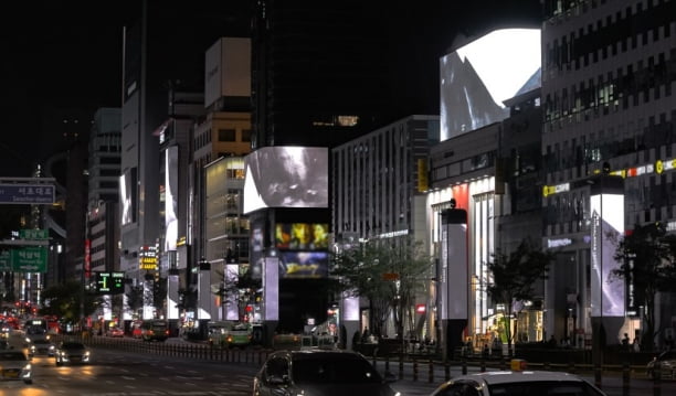 밤마다 강남대로에 둥근 4개의 달이 뜬다…무슨 일? 