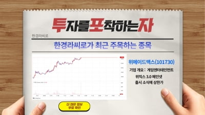 [특징주] 한경라씨로, 위메이드맥스에 주목하는 이유