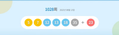 1028회 로또 1등 '5, 7, 12, 13, 18, 35'…당첨자 20명 11억씩