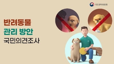 국민권익위 '국민생각함'의 반려동물 국민의견조사 / 사진=국민권익위원회 제공