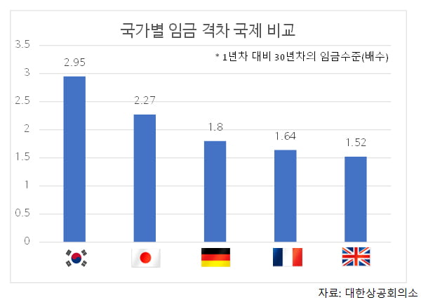 "30년차는 1년차 세 배 연봉…생산성 무관한 임금격차 완화해야" 