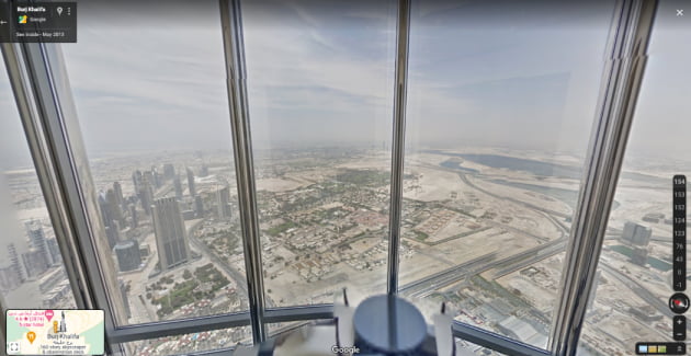 두바이 부르즈칼리파 154층 스트리트뷰.