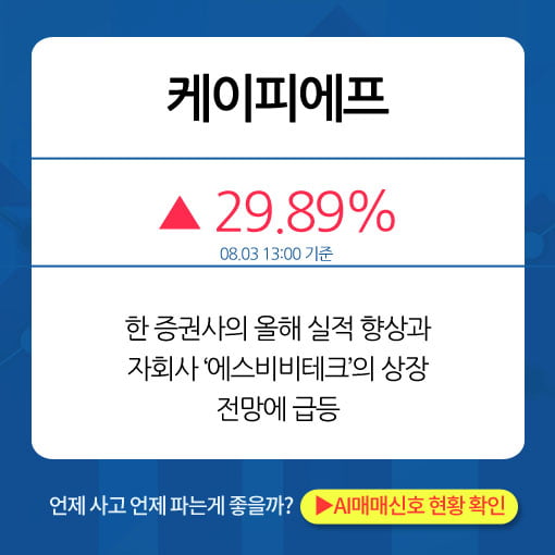 오후장 급등주 PICK 5 - 케이피에프, 크라운제과, 해태제과식품...