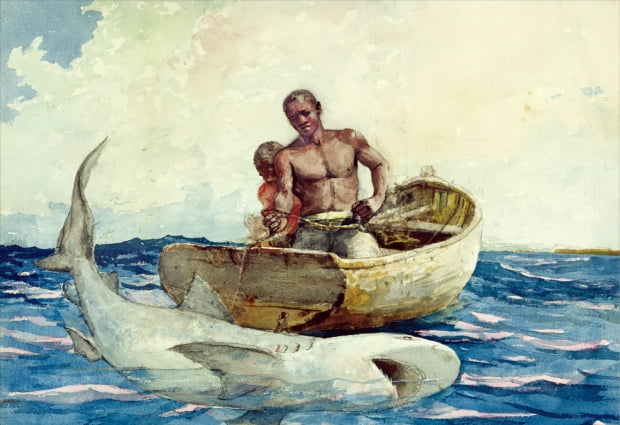 윈즐로 호머 ‘상어 잡기’(1885) 
