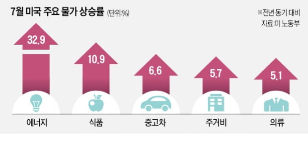 美 '인플레 정점' 기대 커졌지만…Fed는 다시 8월 물가에 주목