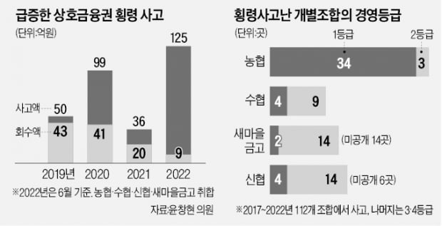 감시 사각지대 상호금융, 횡령액 세 배 늘었다