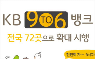 KB국민은행, 퇴근 후 자산관리·대출…'9 To 6 Bank' 히트